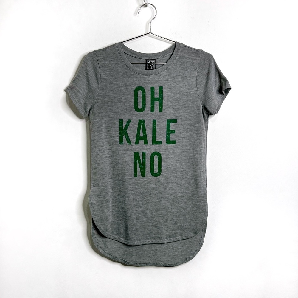 Modern Lux Oh Kale No High Low Short Sleeve T-Shirt